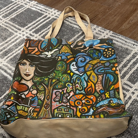 True Religion Multicolor Artistic Tote Bag - Picture 1 of 4